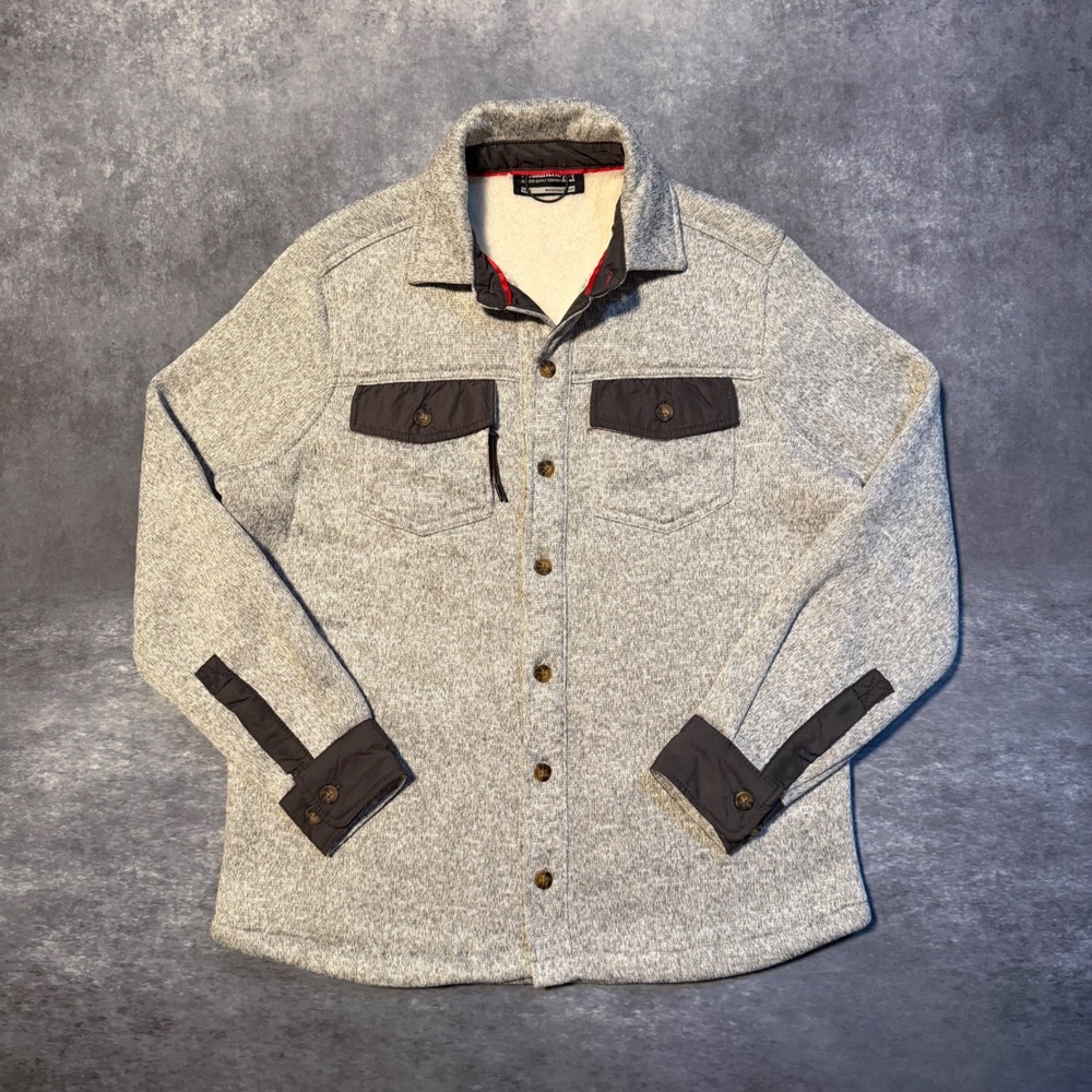 Avalanche Outdoor Supply Mens Small Gray Fleece Lined Shirt Jacket Shacket